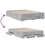 Betongraues Holzwerkstoffbett mit Schubladen 120x200 cm von vidaXL, Betten und Lattenroste - Ref: Foro24-3280394, Preis: 155,...