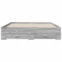 Sonoma gray engineered wood bed with drawers 140x200 cm by vidaXL, Beds and slatted bases - Ref: Foro24-3280389, Price: 186,9...