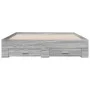 Sonoma gray engineered wood bed with drawers 160x200 cm by vidaXL, Beds and slatted bases - Ref: Foro24-3280375, Price: 203,2...