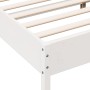 Estructura de cama con cabecero madera pino blanco 140x190 cm