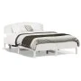 Bed frame with white pine wood headboard 135x190 cm by vidaXL, Beds and slatted bases - Ref: Foro24-3207230, Price: 182,20 €,...