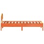 Estructura cama con cabecero madera pino marrón cera 90x200 cm de vidaXL, Camas y somieres - Ref: Foro24-3207224, Precio: 148...