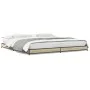Estructura cama madera ingeniería metal roble Sonoma 200x200 cm de vidaXL, Camas y somieres - Ref: Foro24-845127, Precio: 103...