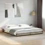 Estructura cama madera ingeniería metal roble Sonoma 200x200 cm de vidaXL, Camas y somieres - Ref: Foro24-845127, Precio: 103...