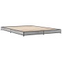Sonoma-graues Metall-Holzwerkstoff-Bettgestell, 150 x 200 cm von vidaXL, Betten und Lattenroste - Ref: Foro24-845144, Preis: ...