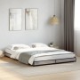 Sonoma-graues Metall-Holzwerkstoff-Bettgestell, 150 x 200 cm von vidaXL, Betten und Lattenroste - Ref: Foro24-845144, Preis: ...