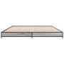 Sonoma-graues Metall-Holzwerkstoff-Bettgestell, 150 x 200 cm von vidaXL, Betten und Lattenroste - Ref: Foro24-845144, Preis: ...
