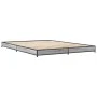 Sonoma gray metal engineered wood bed frame 140x190 cm by vidaXL, Beds and slatted bases - Ref: Foro24-845159, Price: 91,65 €...