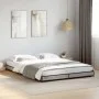 Sonoma gray metal engineered wood bed frame 140x190 cm by vidaXL, Beds and slatted bases - Ref: Foro24-845159, Price: 91,65 €...