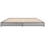 Sonoma gray metal engineered wood bed frame 140x190 cm by vidaXL, Beds and slatted bases - Ref: Foro24-845159, Price: 91,65 €...