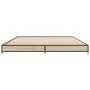 Estructura cama madera ingeniería metal roble Sonoma 120x190 cm de vidaXL, Camas y somieres - Ref: Foro24-845167, Precio: 84,...