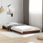 Engineered wood metal bed frame brown oak 75x190 cm by vidaXL, Beds and slatted bases - Ref: Foro24-845190, Price: 55,66 €, D...