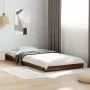 Engineered wood metal bed frame brown oak 75x190 cm by vidaXL, Beds and slatted bases - Ref: Foro24-845190, Price: 55,10 €, D...