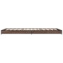 Engineered wood metal bed frame brown oak 75x190 cm by vidaXL, Beds and slatted bases - Ref: Foro24-845190, Price: 55,66 €, D...