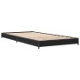 Black engineered wood and metal bed frame 75x190 cm by vidaXL, Beds and slatted bases - Ref: Foro24-845186, Price: 55,95 €, D...