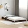 Black engineered wood and metal bed frame 75x190 cm by vidaXL, Beds and slatted bases - Ref: Foro24-845186, Price: 55,32 €, D...