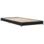Black engineered wood and metal bed frame 75x190 cm by vidaXL, Beds and slatted bases - Ref: Foro24-845186, Price: 55,32 €, D...