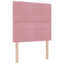 Estructura de cama con cabecera Rosa 90 x 200 cm Terciopelo