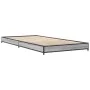 Sonoma gray metal engineered wood bed frame 90x190 cm by vidaXL, Beds and slatted bases - Ref: Foro24-845184, Price: 68,76 €,...