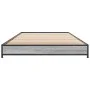 Sonoma gray metal engineered wood bed frame 90x190 cm by vidaXL, Beds and slatted bases - Ref: Foro24-845184, Price: 68,76 €,...