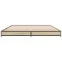 Estructura cama madera ingeniería metal roble Sonoma 120x200 cm de vidaXL, Camas y somieres - Ref: Foro24-845152, Precio: 86,...