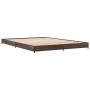 Bettgestell aus eichenbraunem Metallwerkstoff, 135 x 190 cm von vidaXL, Betten und Lattenroste - Ref: Foro24-845165, Preis: 9...