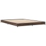 Bettgestell aus eichenbraunem Metallwerkstoff, 135 x 190 cm von vidaXL, Betten und Lattenroste - Ref: Foro24-845165, Preis: 9...