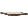 Bettgestell aus eichenbraunem Metallwerkstoff, 135 x 190 cm von vidaXL, Betten und Lattenroste - Ref: Foro24-845165, Preis: 8...