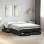 Schwarzes Holzwerkstoffbett mit Schubladen 135x190 cm von vidaXL, Betten und Lattenroste - Ref: Foro24-3280406, Preis: 172,68...