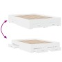 Weißes Holzwerkstoffbett mit Schubladen 120x190 cm von vidaXL, Betten und Lattenroste - Ref: Foro24-3280412, Preis: 171,43 €,...