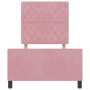 Estructura de cama con cabecera Rosa 90 x 200 cm Terciopelo