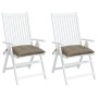 Cojines de silla de jardín 2 uds tela Oxford taupé 40x40x7 cm de vidaXL, Cojines para sillas y sofás - Ref: Foro24-361474, Pr...