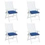 Gartenstuhlkissen, 4 Stück, blauer Oxford-Stoff, 40 x 40 x 7 cm von vidaXL, Kissen für Stühle und Sofas - Ref: Foro24-361481,...