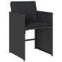 Garden chairs with cushions 4 units black synthetic rattan by vidaXL, Garden chairs - Ref: Foro24-4007456, Price: 178,83 €, D...