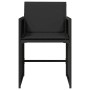 Garden chairs with cushions 4 units black synthetic rattan by vidaXL, Garden chairs - Ref: Foro24-4007456, Price: 125,42 €, D...