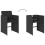 Garden chairs with cushions 4 units black synthetic rattan by vidaXL, Garden chairs - Ref: Foro24-4007456, Price: 178,83 €, D...