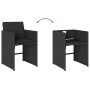 Gartenstühle mit Kissen, 4 Stück, schwarzes synthetisches Rattan von vidaXL, Gartenstühle - Ref: Foro24-4007456, Preis: 161,5...