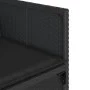 Garden chairs with cushions 4 units black synthetic rattan by vidaXL, Garden chairs - Ref: Foro24-4007456, Price: 178,83 €, D...