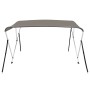 Toldo bimini de 3 arcos gris 182x184x136 cm