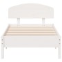White pine wood bed frame with headboard 100x200cm by vidaXL, Beds and slatted bases - Ref: Foro24-3207218, Price: 153,14 €, ...