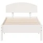 White pine wood bed frame with headboard 100x200cm by vidaXL, Beds and slatted bases - Ref: Foro24-3207218, Price: 151,25 €, ...