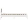White pine wood bed frame with headboard 100x200cm by vidaXL, Beds and slatted bases - Ref: Foro24-3207218, Price: 151,25 €, ...