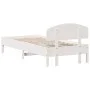 Estructura de cama con cabecero madera de pino blanco 100x200cm de vidaXL, Camas y somieres - Ref: Foro24-3207218, Precio: 15...