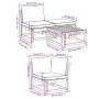 5-piece garden furniture set with solid acacia wood cushions by vidaXL, Modular outdoor sofas - Ref: Foro24-3214286, Price: 5...