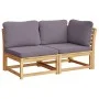 5-piece garden furniture set with solid acacia wood cushions by vidaXL, Modular outdoor sofas - Ref: Foro24-3214308, Price: 5...
