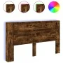 Headboard with LED smoked oak 180x16.5x103.5 cm by vidaXL, Headboards and footboards - Ref: Foro24-839263, Price: 114,35 €, D...