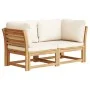 2 seater garden sofa with solid acacia wood cushions by vidaXL, Modular outdoor sofas - Ref: Foro24-3214290, Price: 294,83 €,...