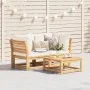 2 seater garden sofa with solid acacia wood cushions by vidaXL, Modular outdoor sofas - Ref: Foro24-3214290, Price: 294,83 €,...