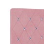 Estructura de cama con cabecera Rosa 90 x 200 cm Terciopelo