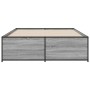 Estructura cama madera ingeniería metal gris Sonoma 120x200 cm de vidaXL, Camas y somieres - Ref: Foro24-3279895, Precio: 139...